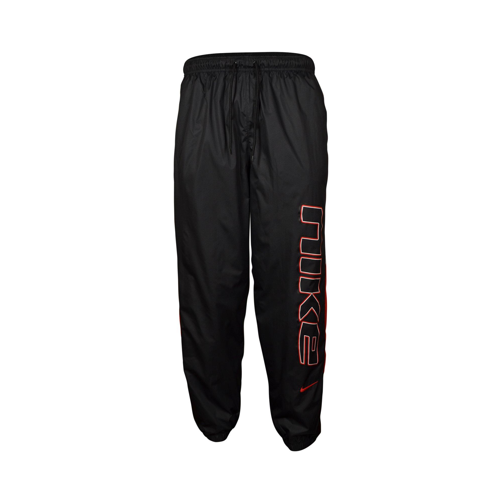 M NIKE WINDRUNNER REMIX PANT-BLACK/RED - BLACK/RED